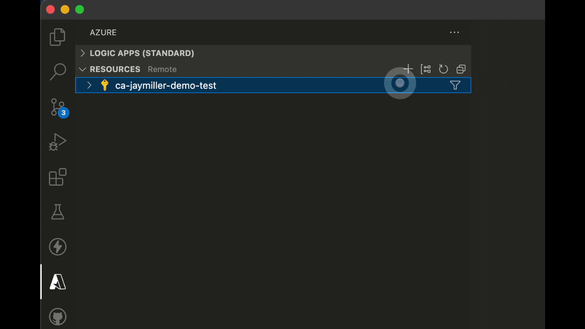gif of building out the steps in VS Code