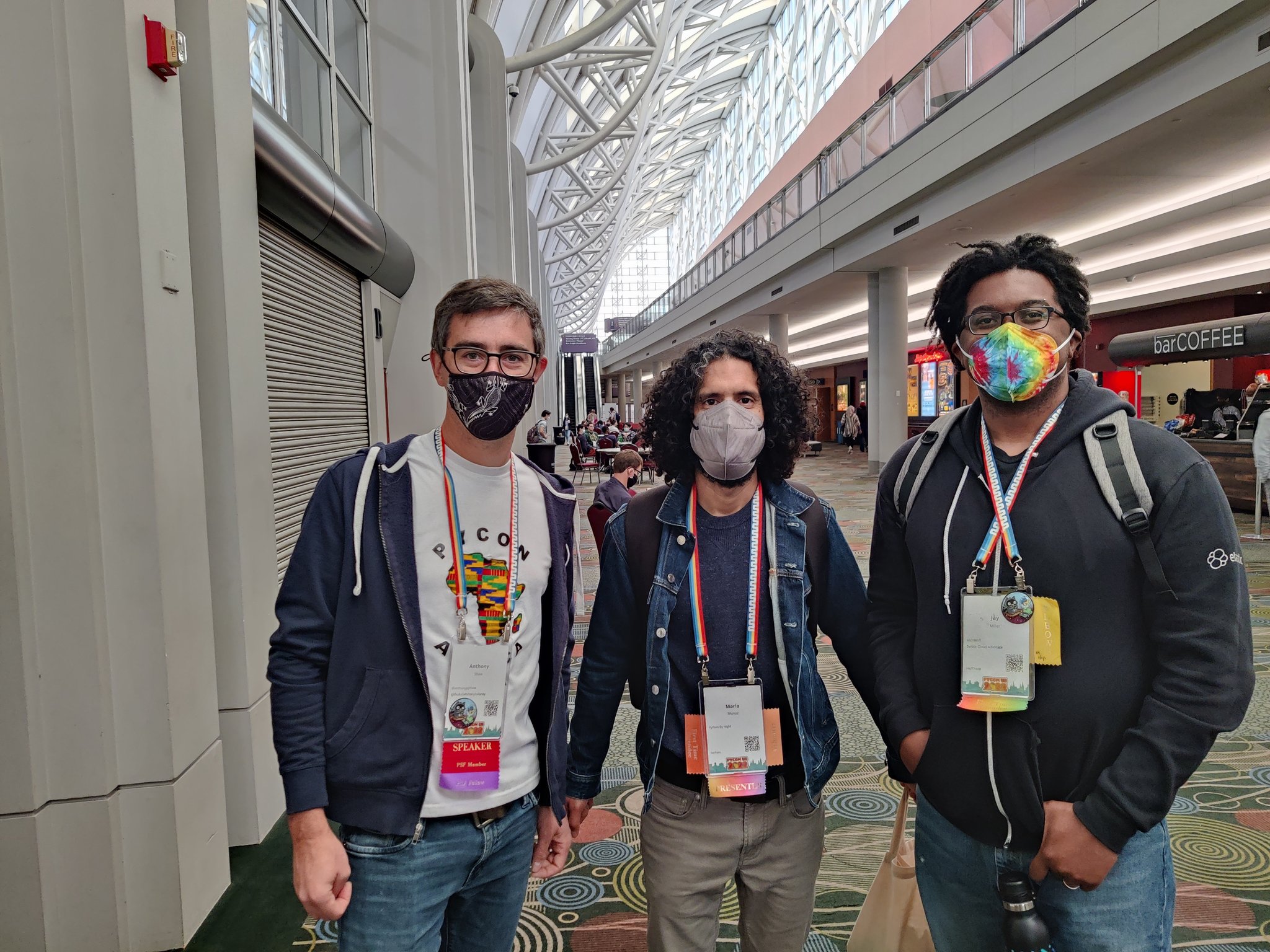 Mario, Myself, and Anthony Shaw at Pycon 2022